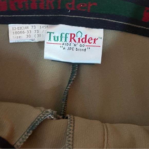 Tuff Rider Riding Breeches 30 X 31L Green Equestrian - Picture 8 of 8